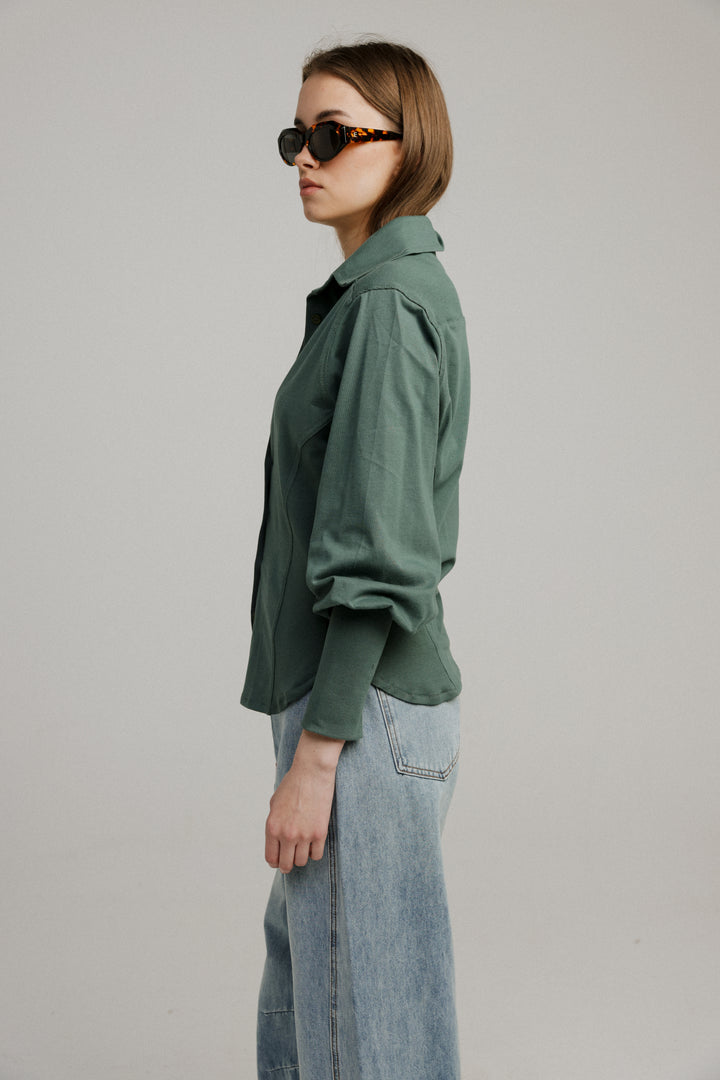 Decision Green Buttoned Shirt