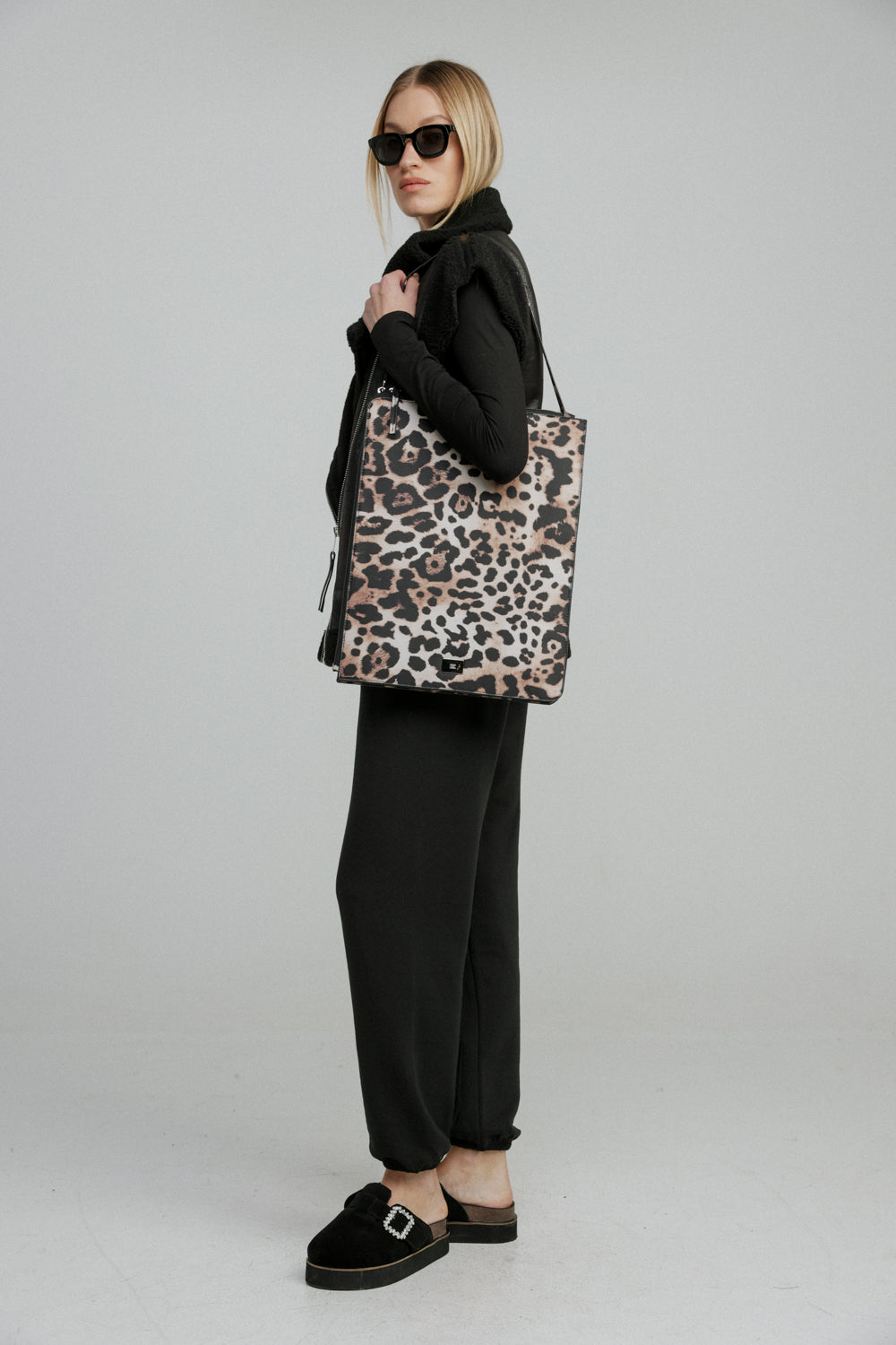קייס מנומר גדול לאישה Leopard Laptop Bag
