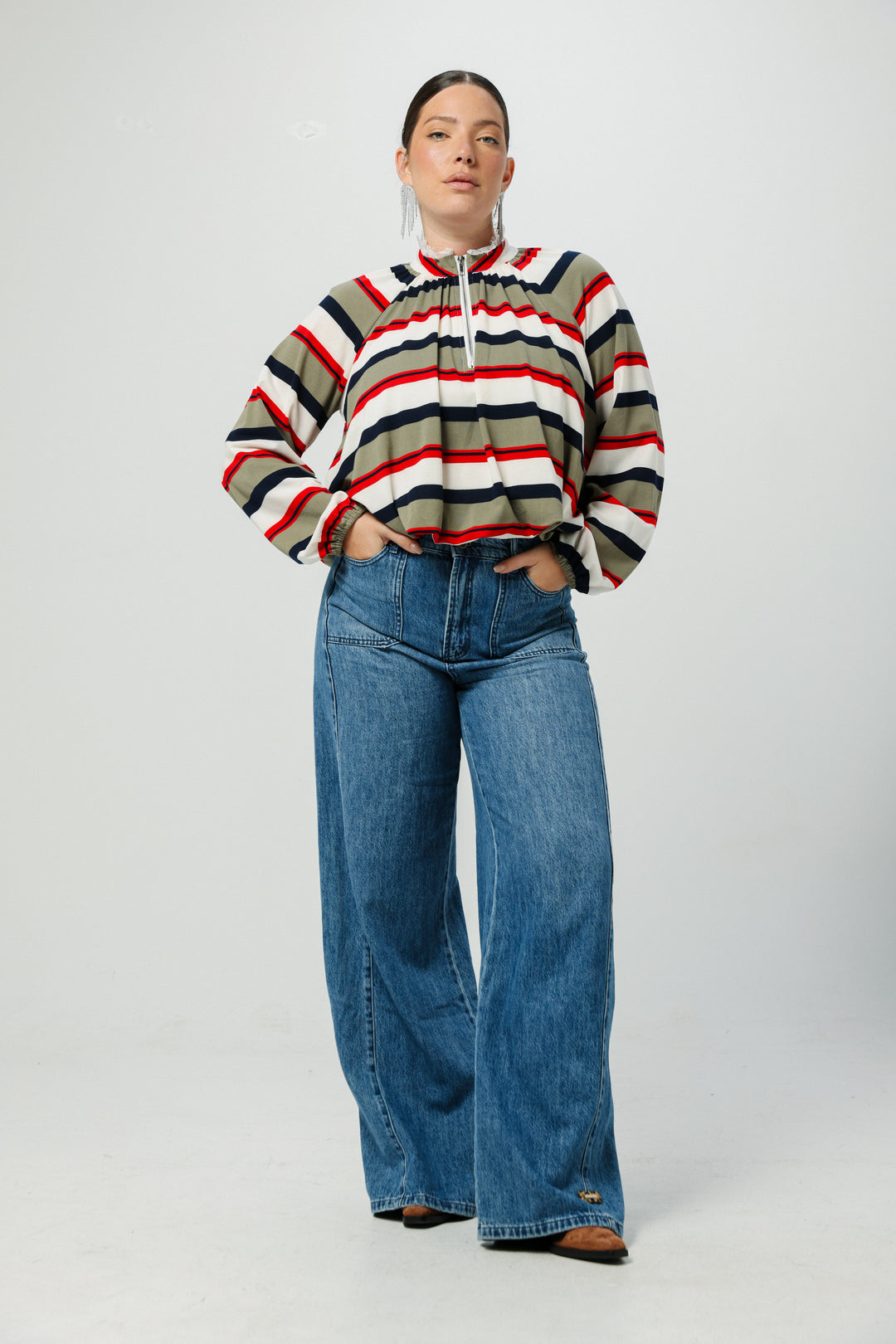 Eyes Green Striped Polo