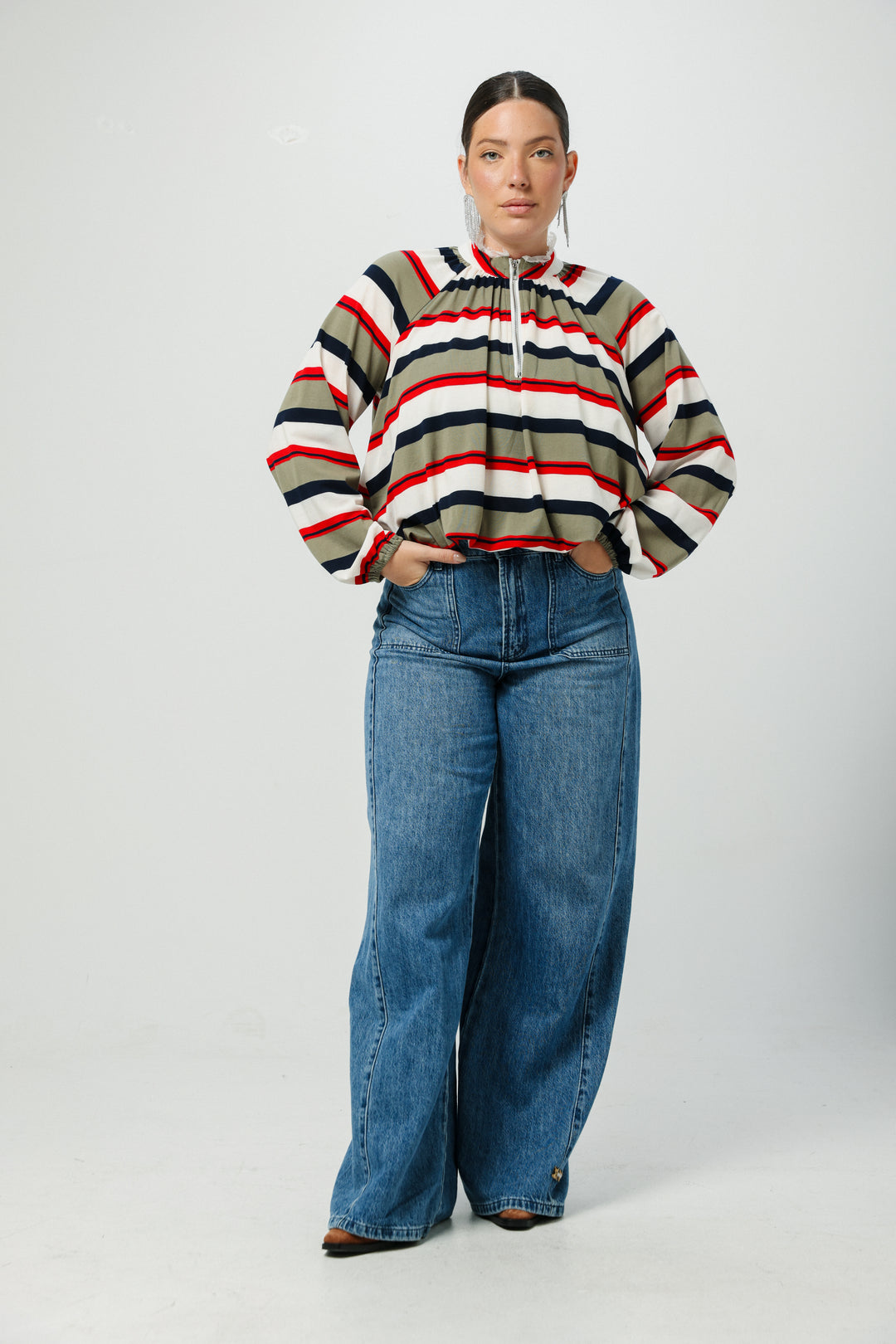 Eyes Green Striped Polo