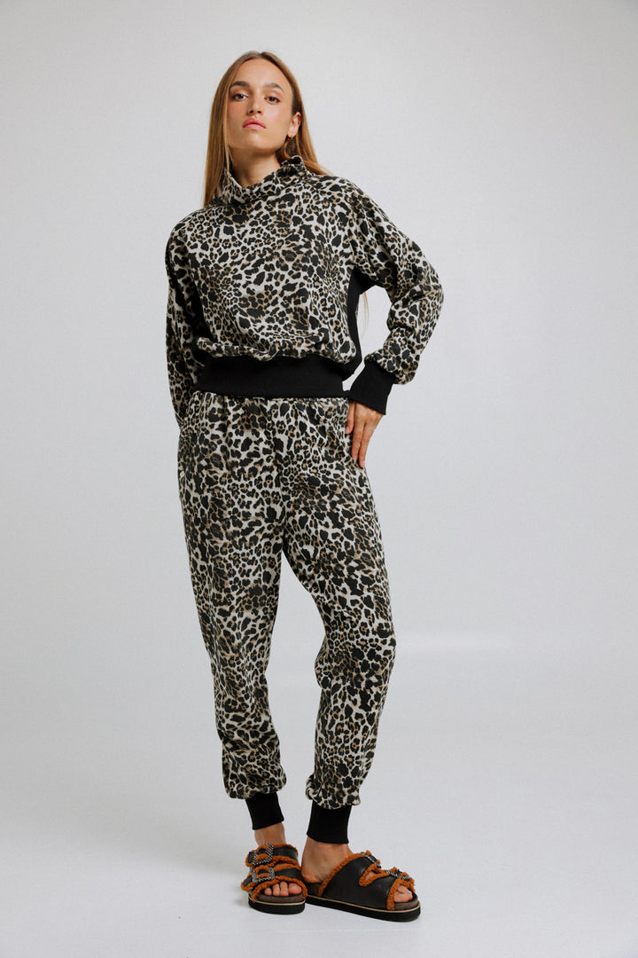 סווטשירט לנשים Hope Leopard Sweatshirt מידה S