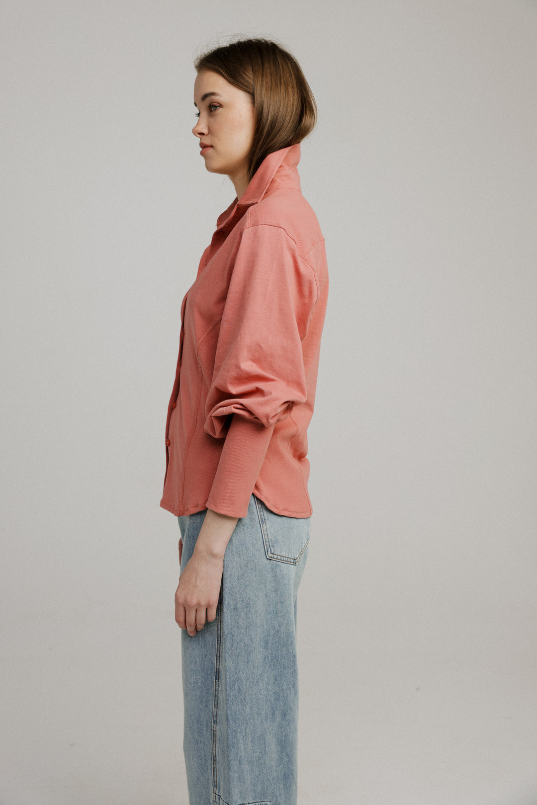Decision Coral Buttoned  Shirt