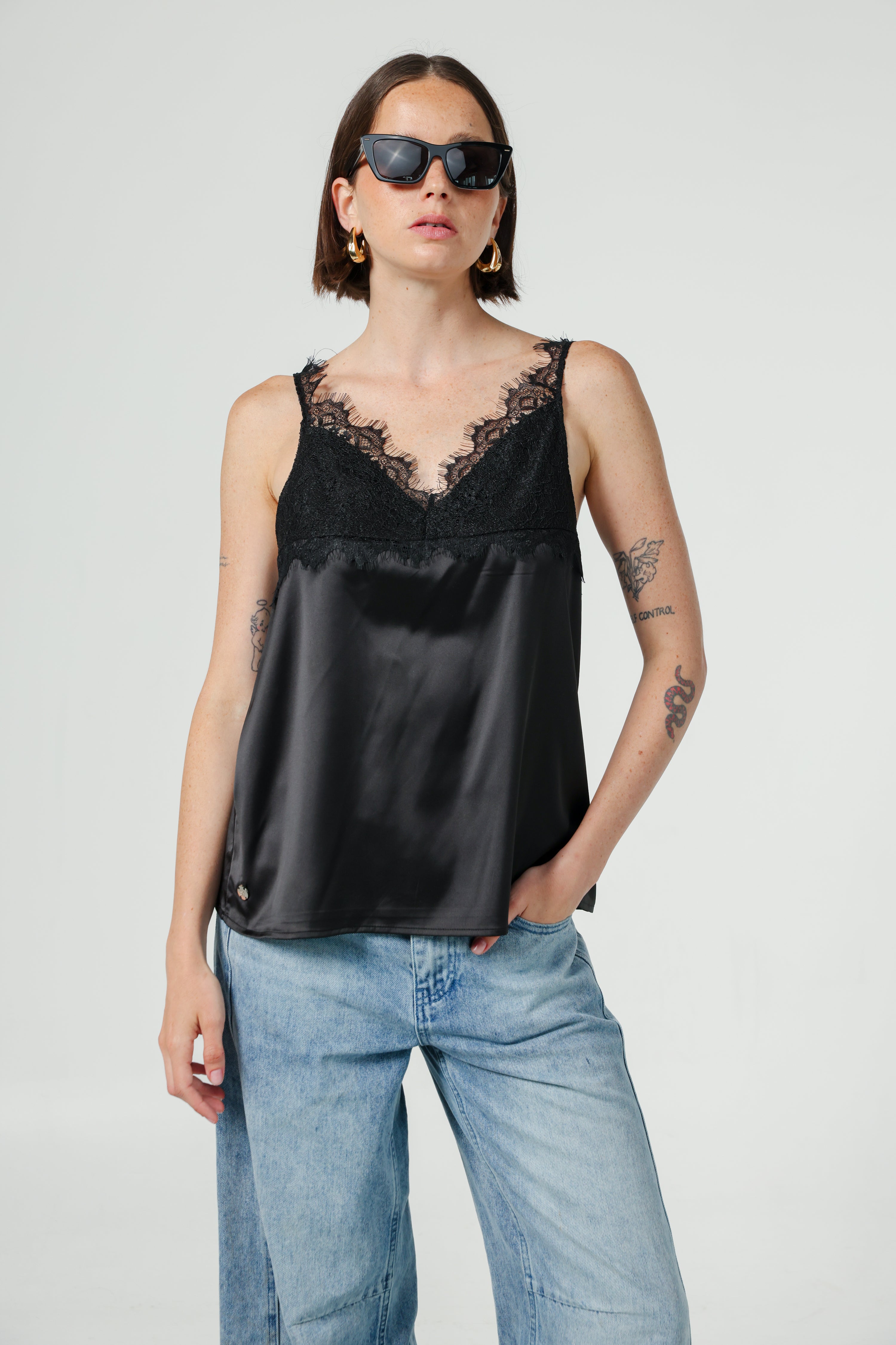 Lace Black Tank – SEESTARZ