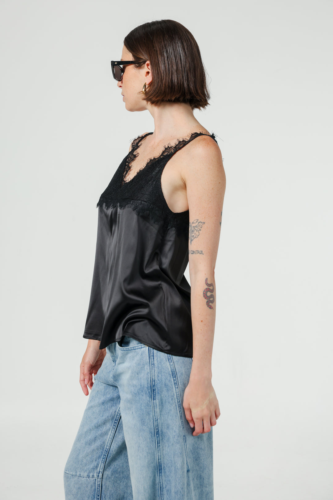 Lace Black Tank