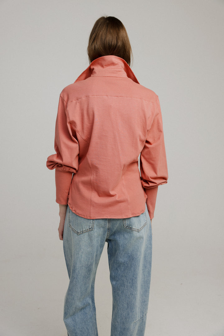 Decision Coral Buttoned  Shirt
