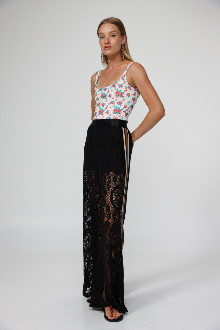 Key Black Striped Bottoms