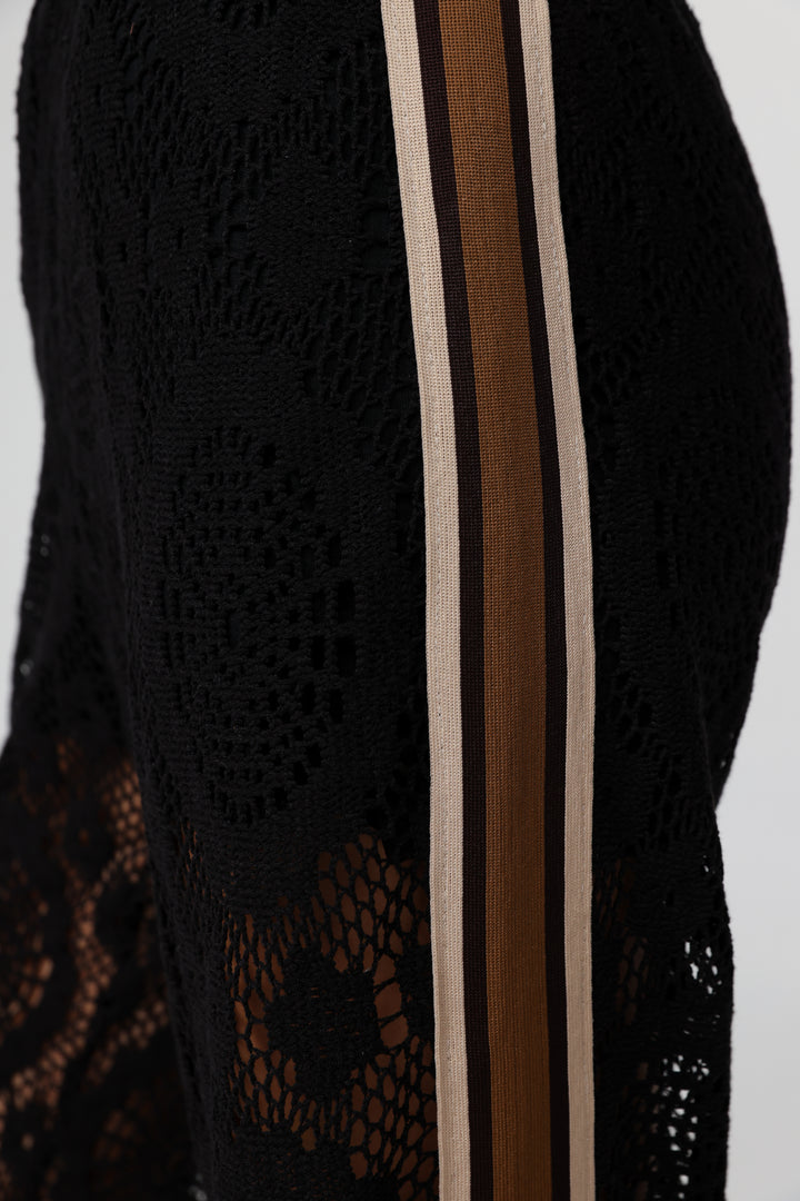 Key Black Striped Bottoms