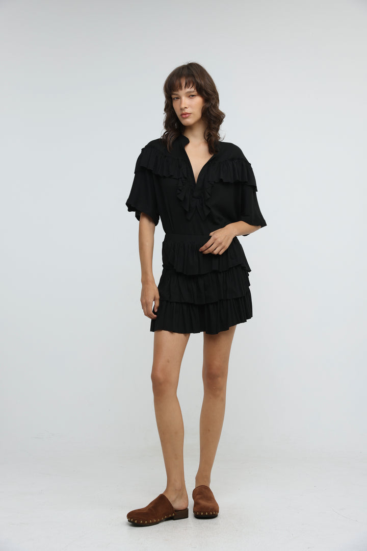 Sol Black Mini Skirt