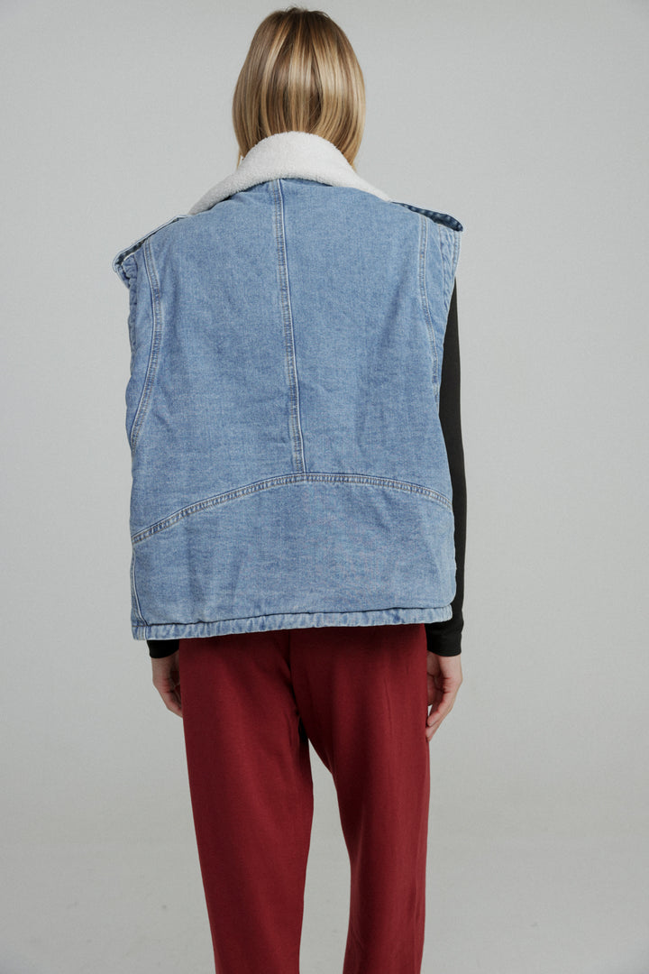 מעיל וסט ג'ינס לאישה גב Regent Blue Denim Vest