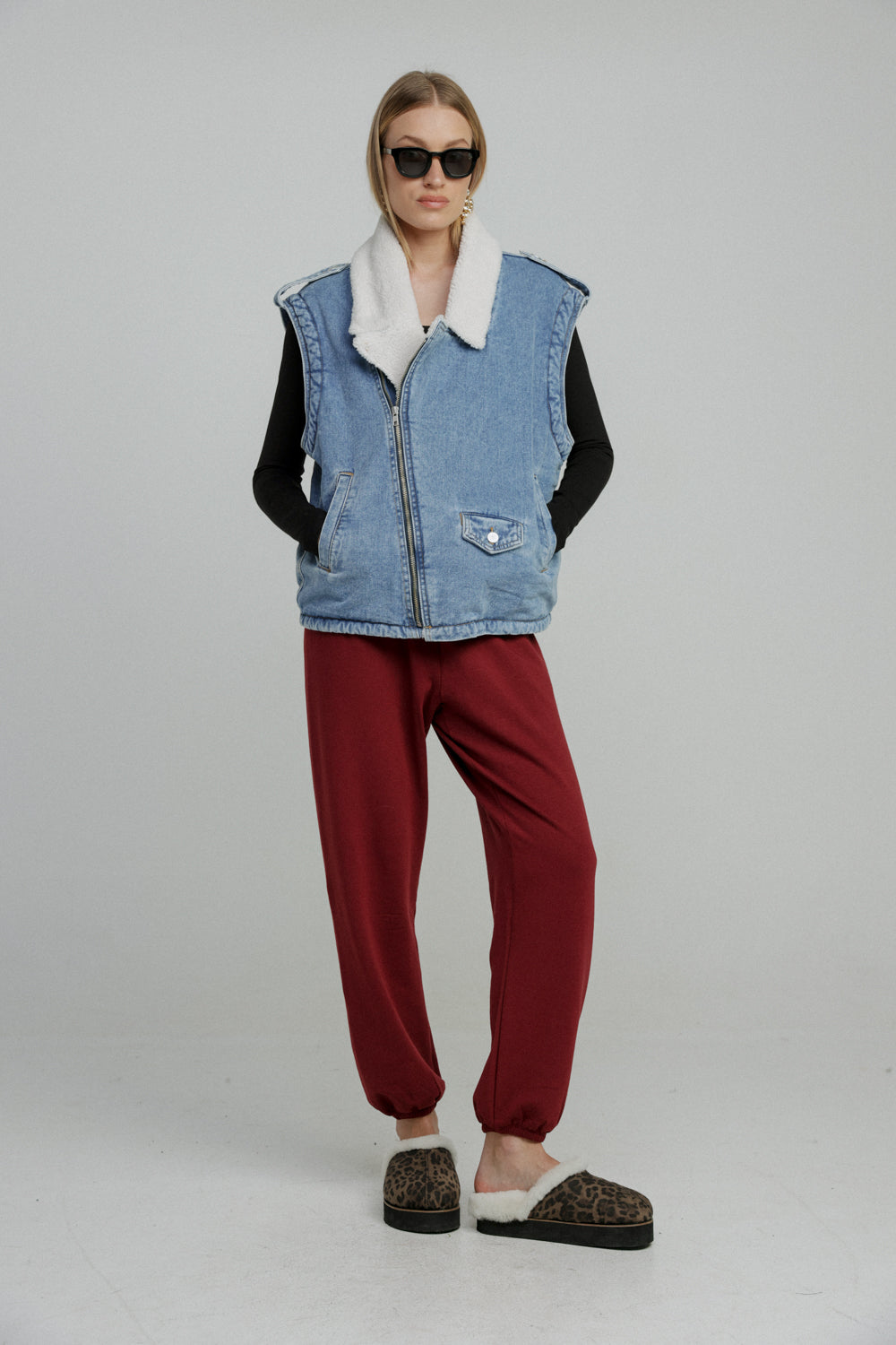 וסט ג'ינס נשים Regent Blue Denim Vest