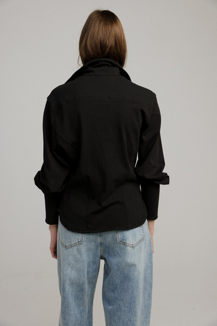 Decision Black Buttoned Shirt