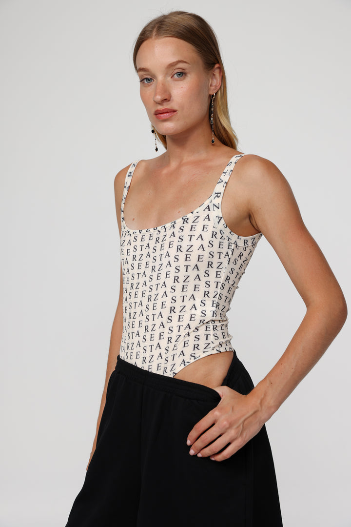 Mirror Cream Bodysuit