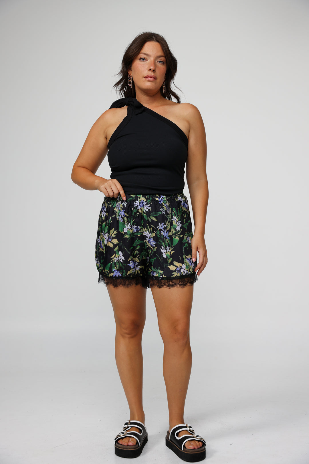 Rise Dark Floral Shorts