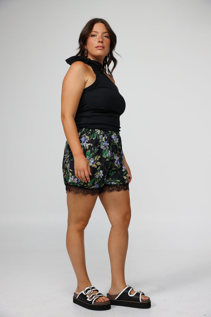Rise Dark Floral Shorts