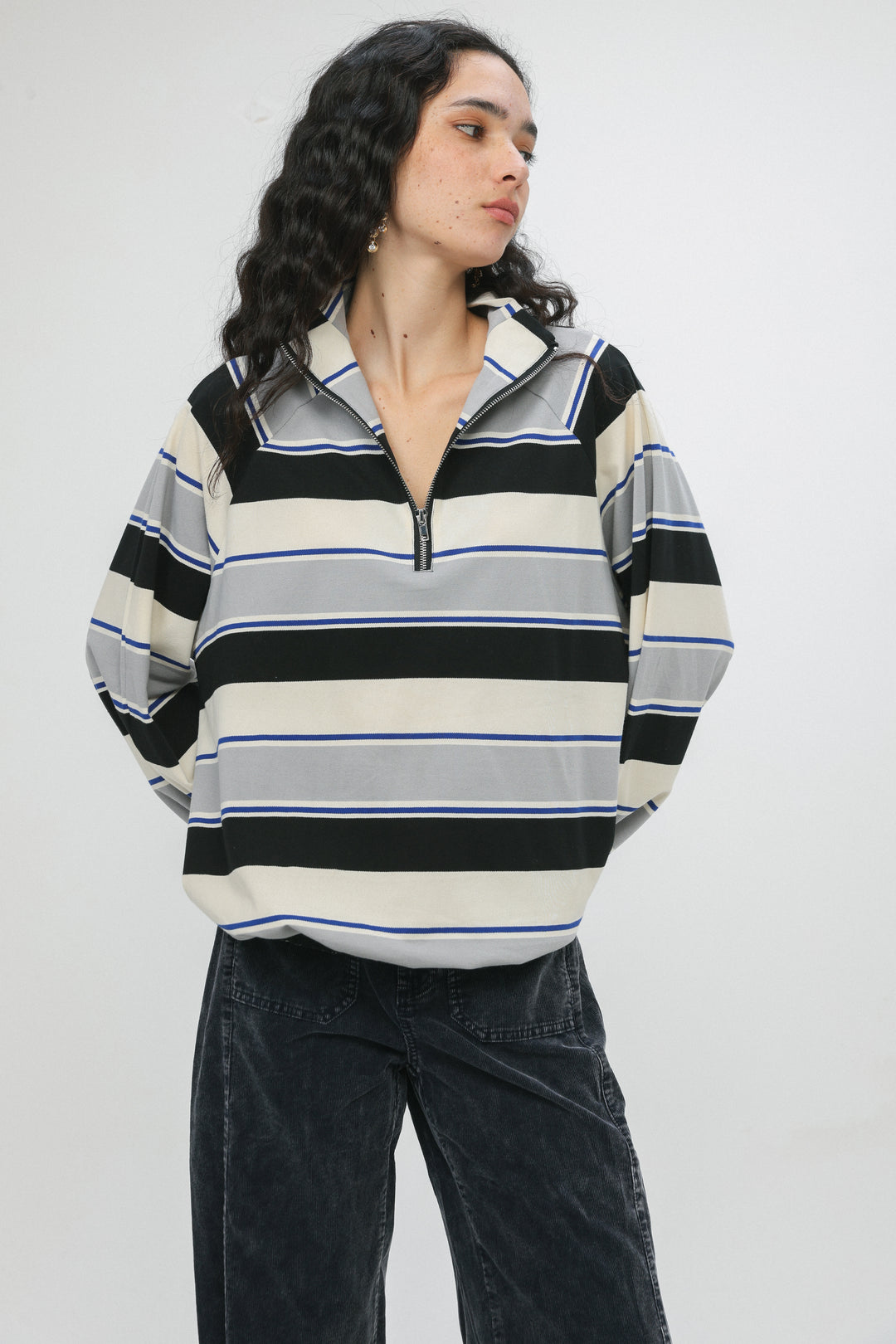 Adam Grey Striped Polo