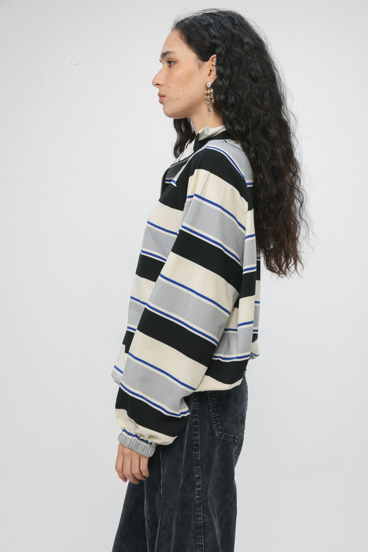 Adam Grey Striped Polo