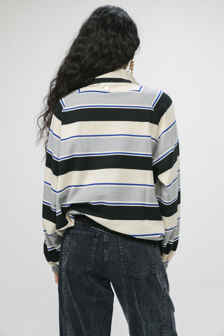 Adam Grey Striped Polo