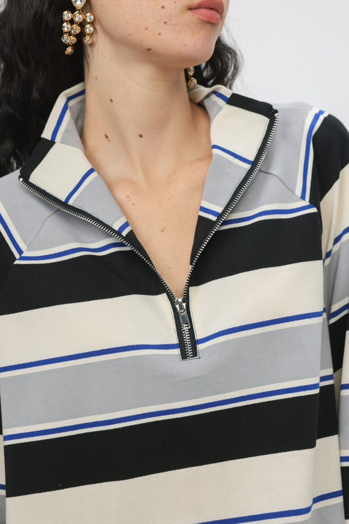 Adam Grey Striped Polo