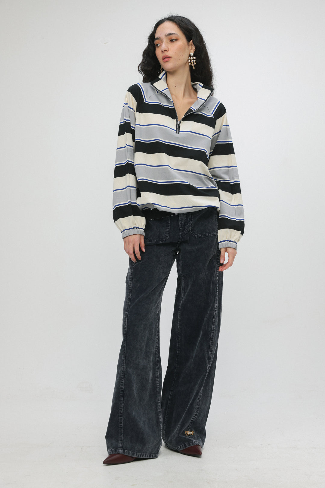 Adam Grey Striped Polo