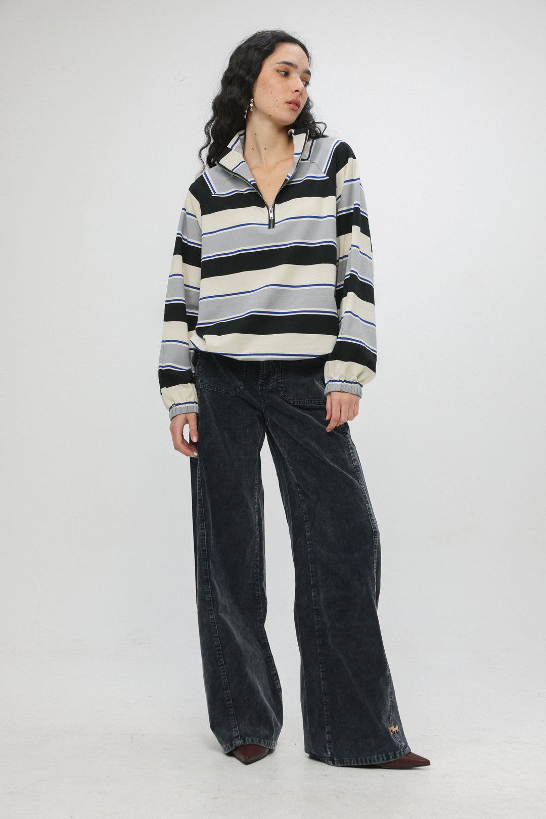 Adam Grey Striped Polo