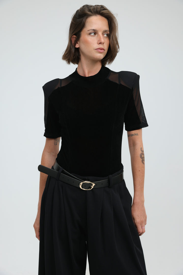 Folder Black Bodysuit