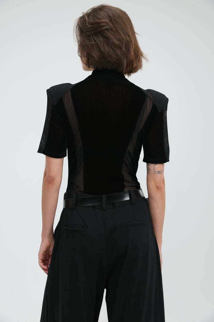 Folder Black Bodysuit