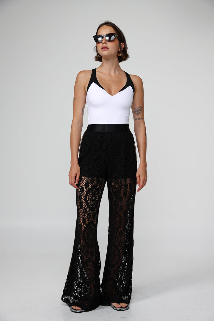 Key Black Striped Bottoms