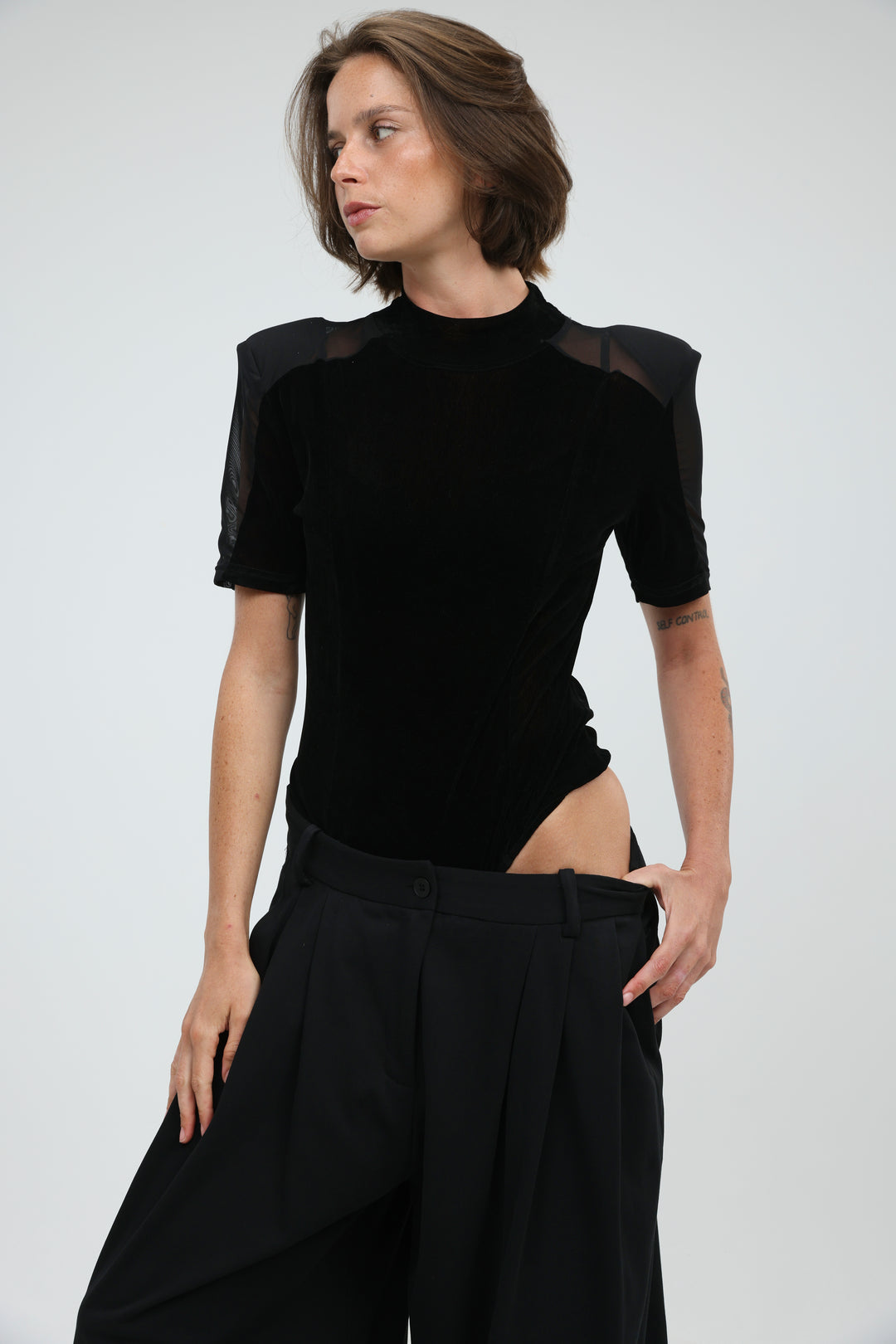 Folder Black Bodysuit