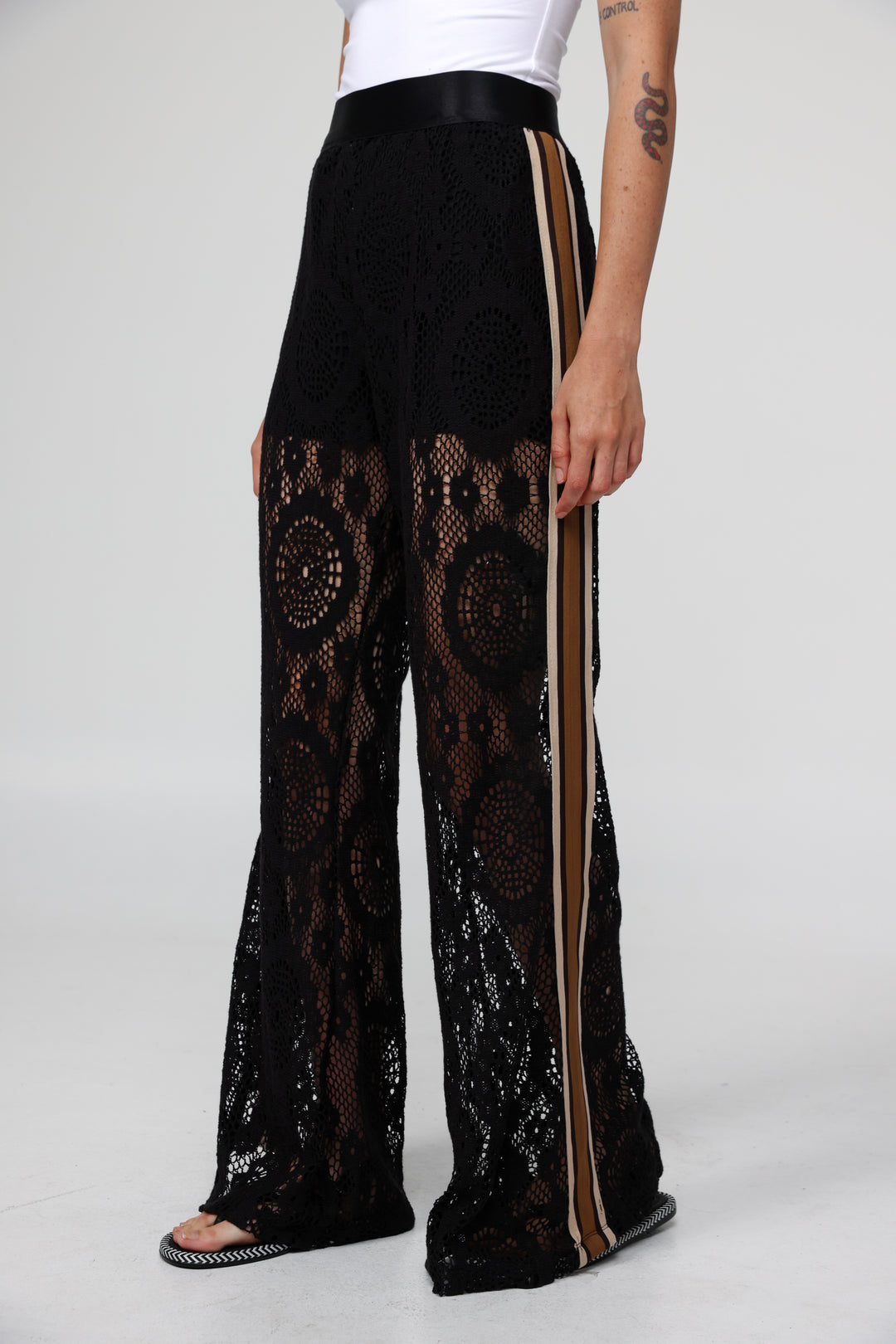 Key Black Striped Bottoms