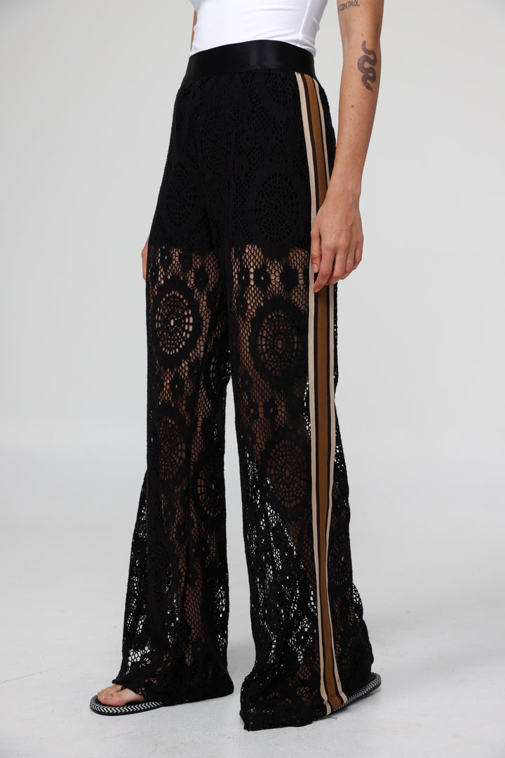 Key Black Striped Bottoms