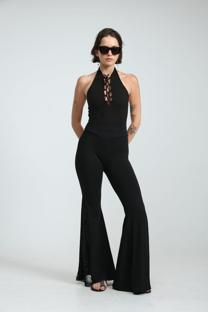 Wild Black Tank Bodysuit