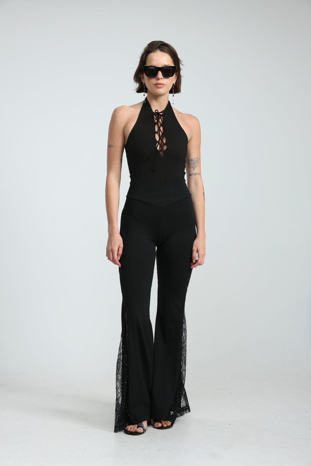 Wild Black Tank Bodysuit