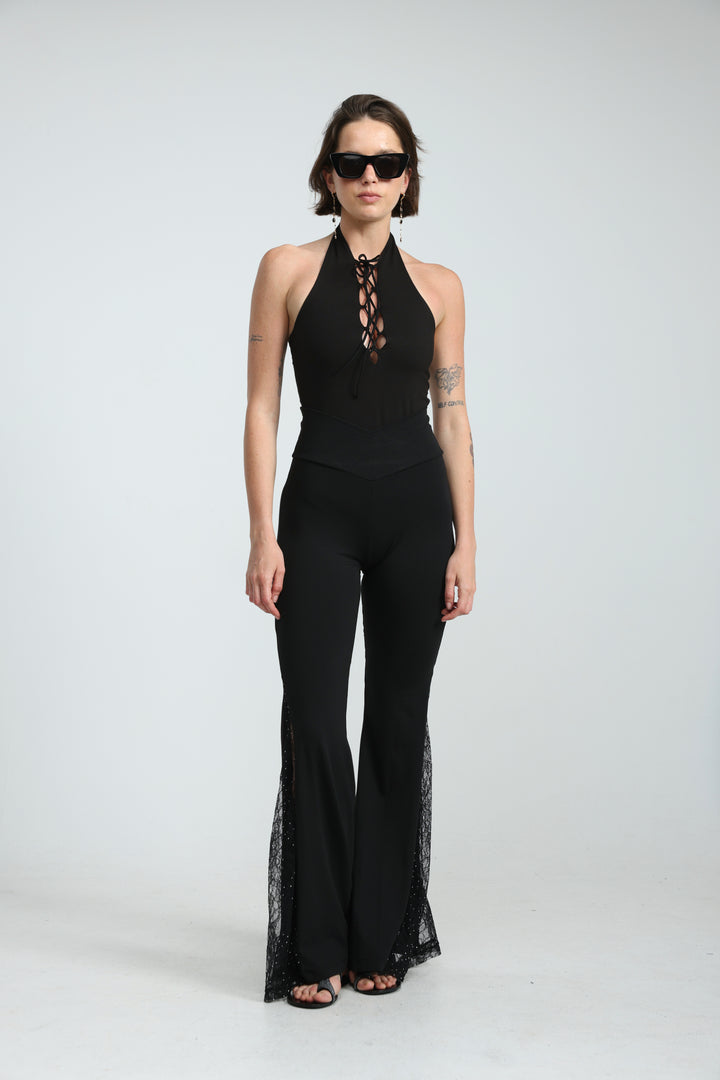 Wild Black Tank Bodysuit