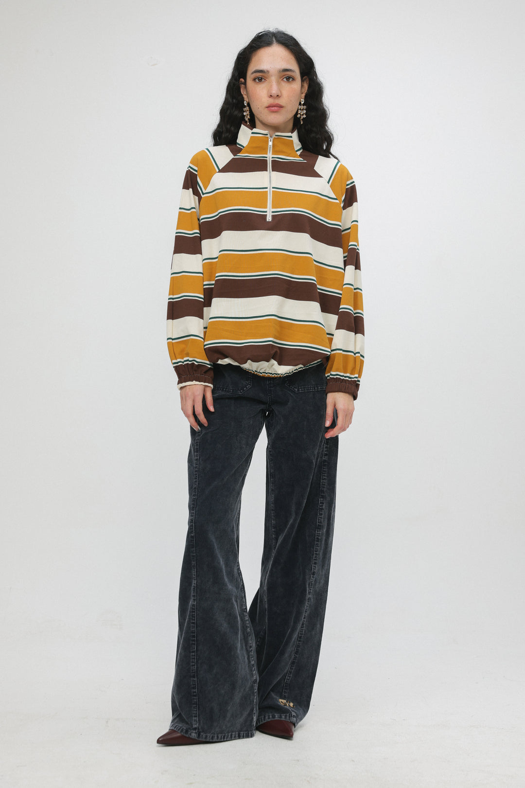 Adam Mustard Striped Polo
