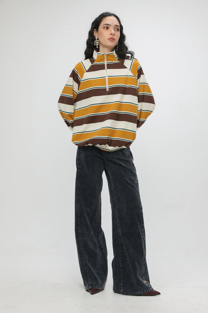 Adam Mustard Striped Polo
