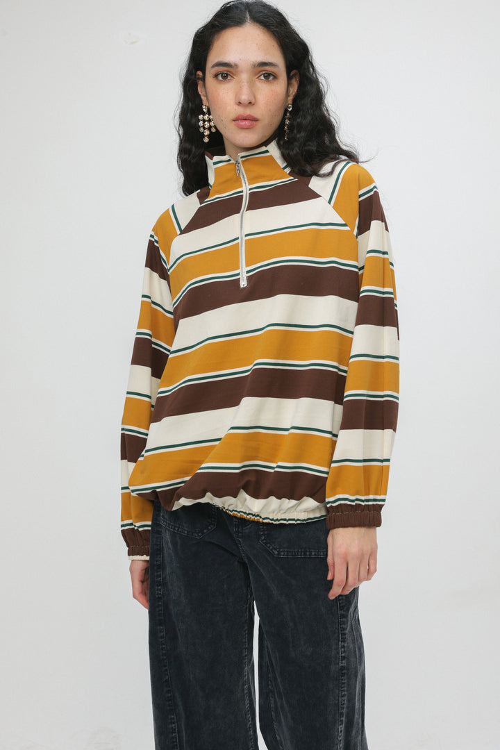 Adam Mustard Striped Polo
