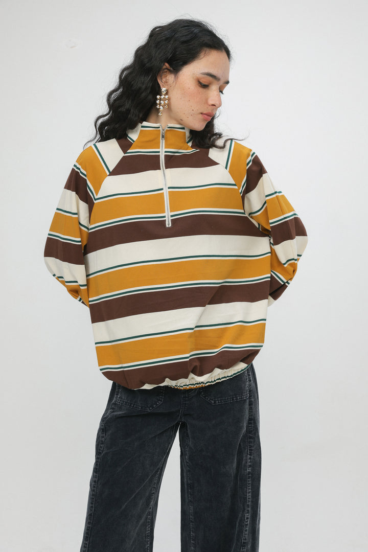 Adam Mustard Striped Polo