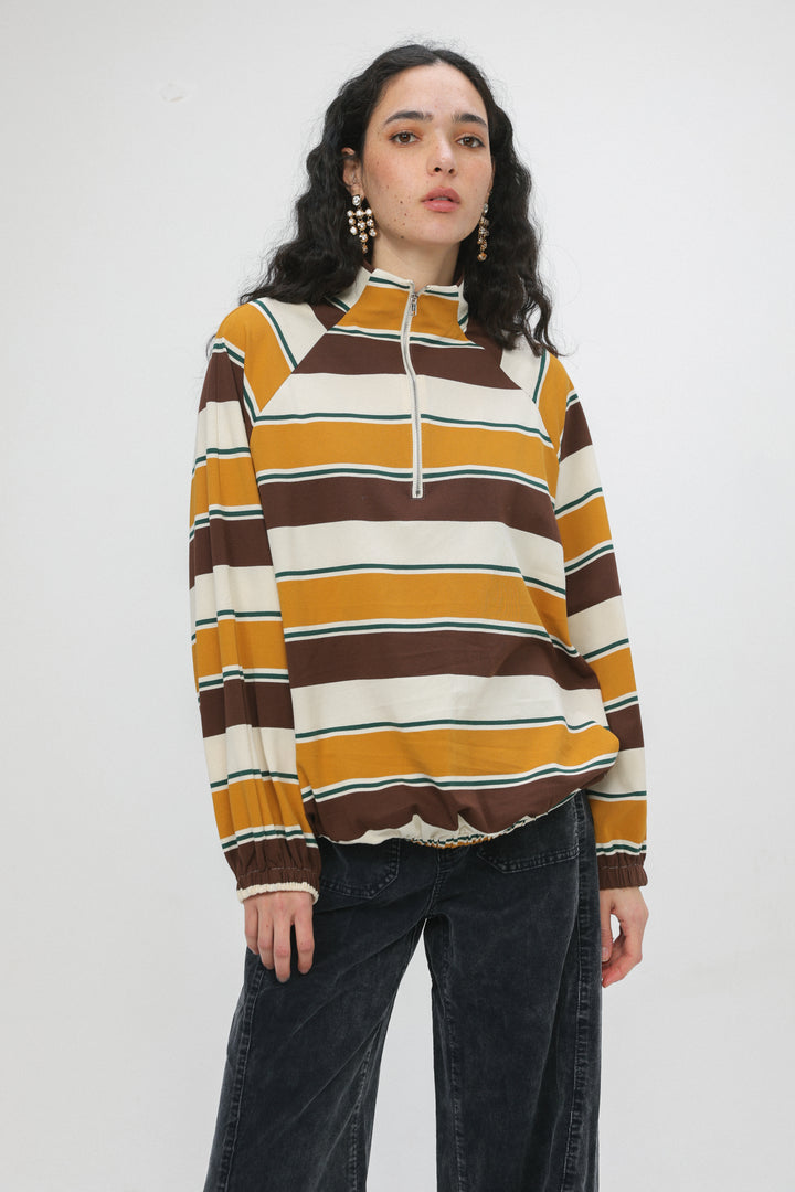 Adam Mustard Striped Polo