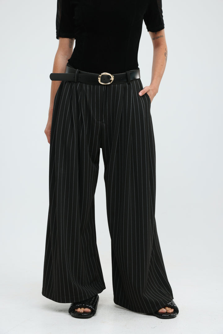 Protocol Black Striped Bottoms
