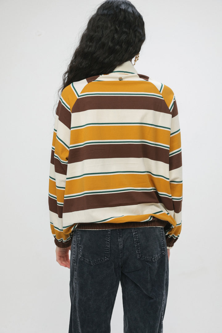 Adam Mustard Striped Polo