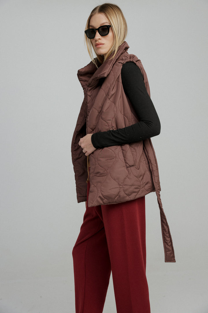 Quilted Brown Vest