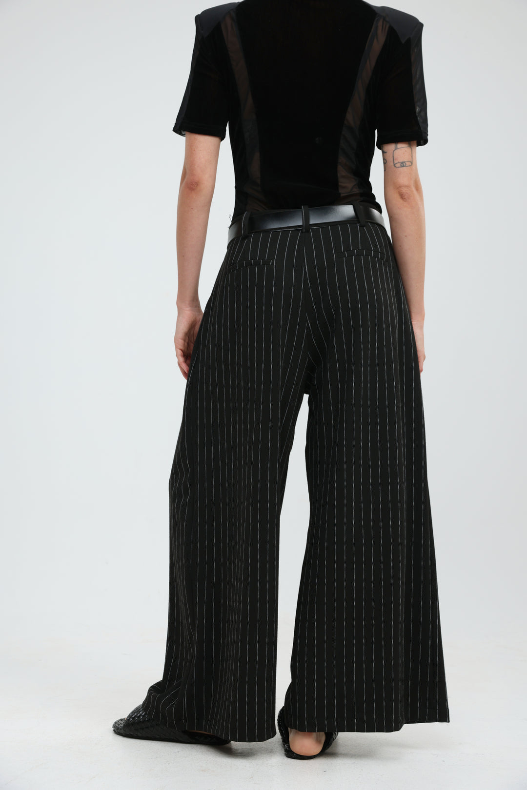 Protocol Black Striped Bottoms