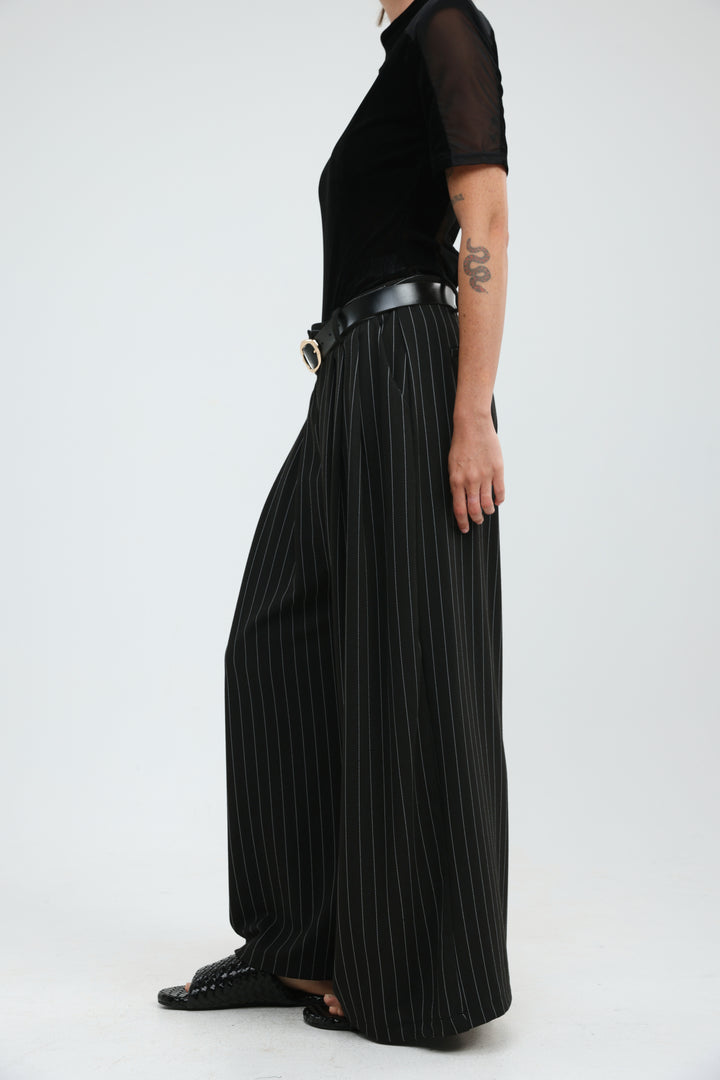 Protocol Black Striped Bottoms