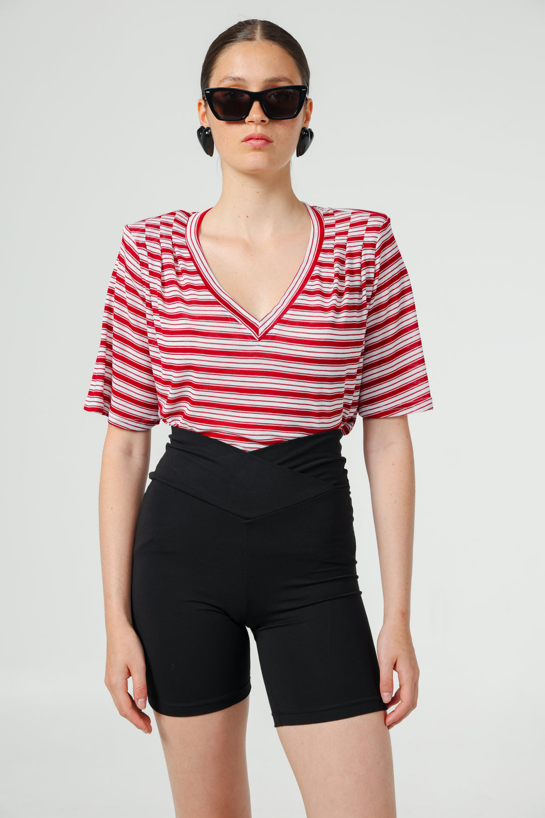 Vivoosh Red Striped Padded T-Shirt