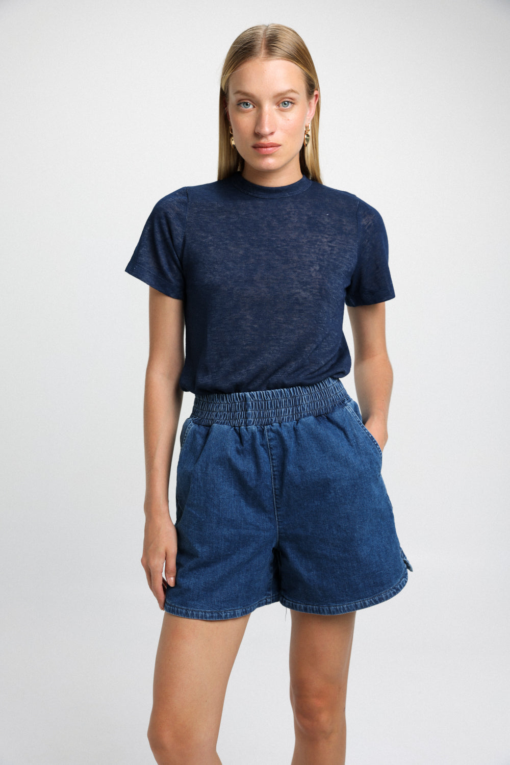 E Star Blue Short Denim
