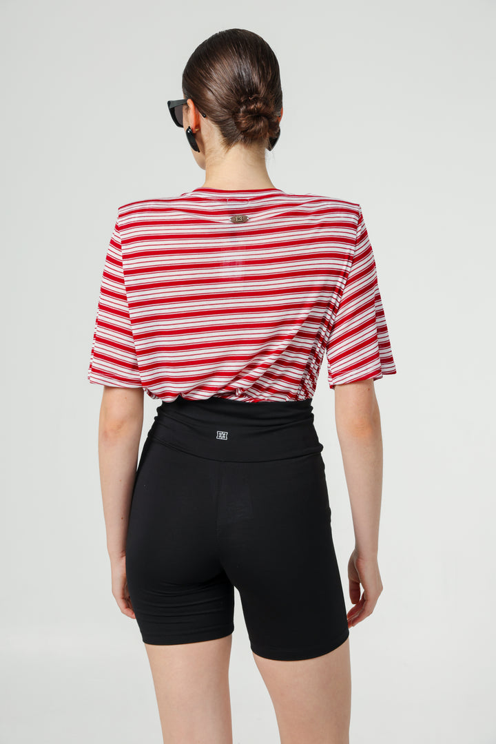 Vivoosh Red Striped Padded T-Shirt