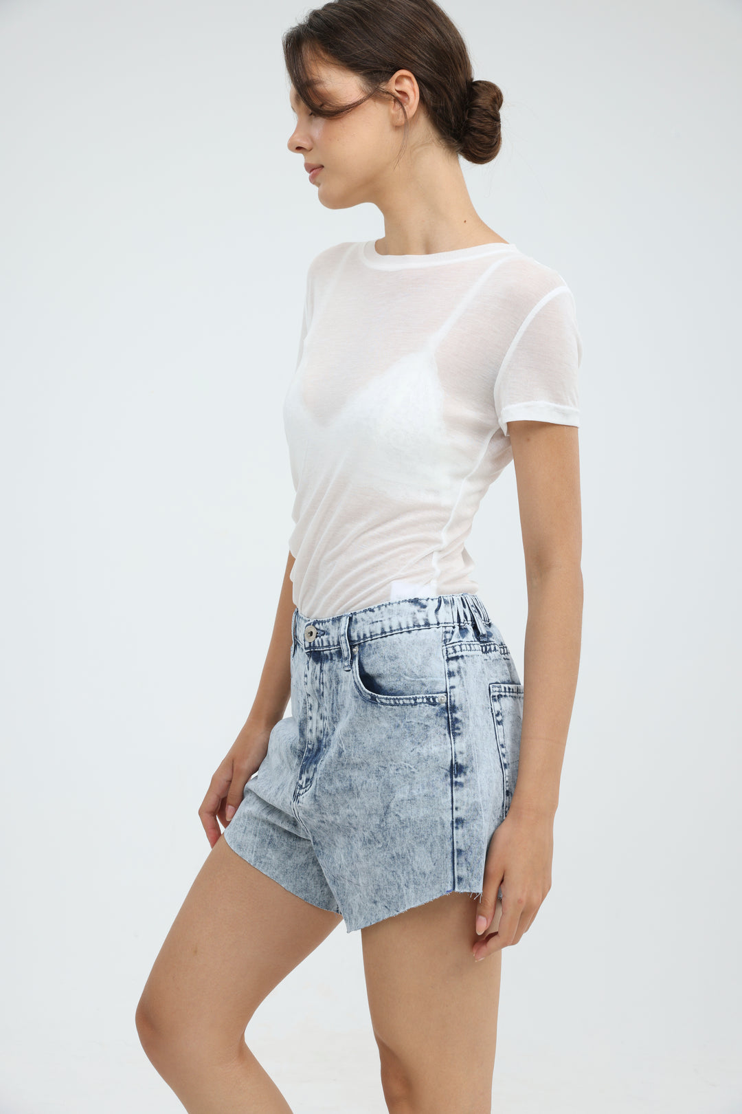Star 600 Light Blue Denim Shortrs