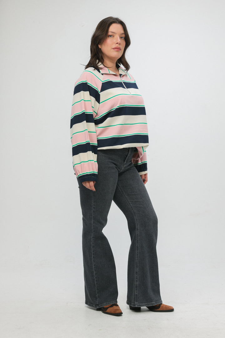 Adam Mustard Striped Polo