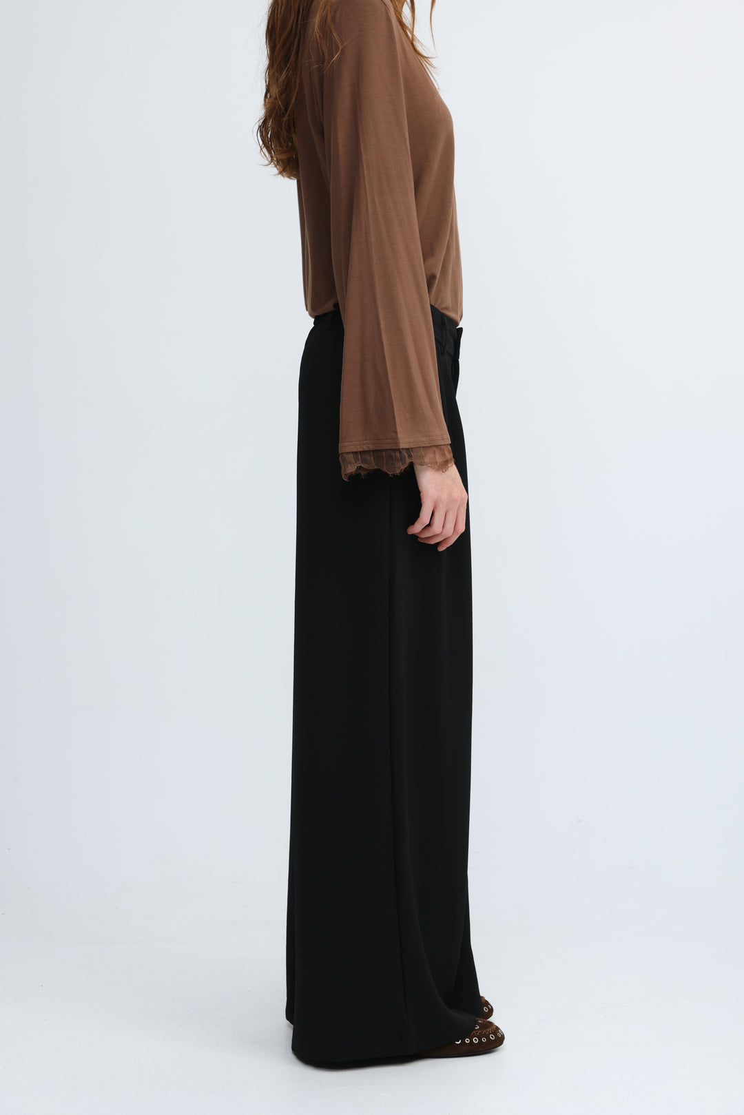 Wide Leg Tailored Black Bottoms