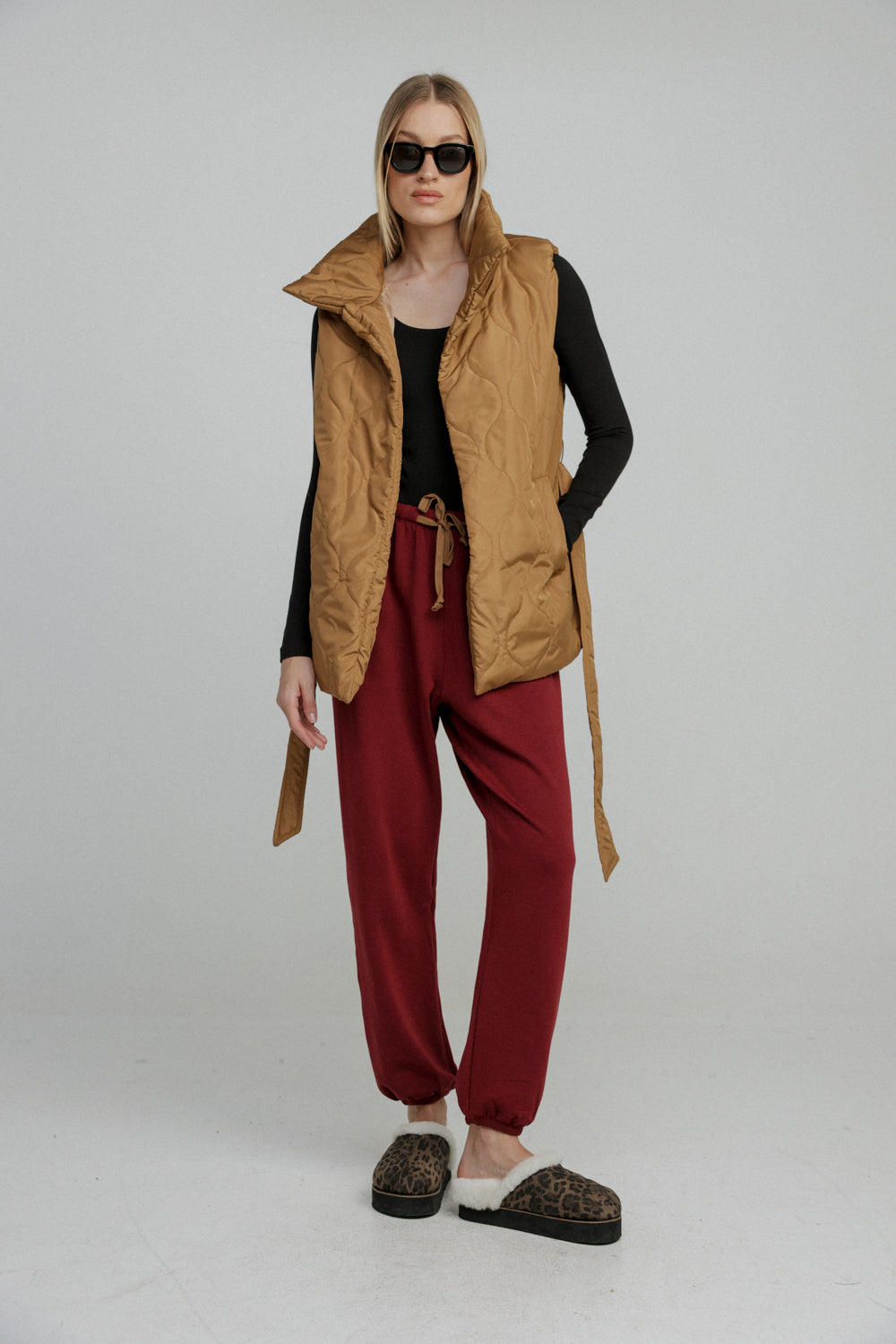 Quilted Camel Vest